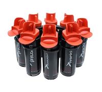 Precision Lot 8 bouteilles 1 L et porte-bouteilles ovales – sans BPA, becs sans contact, noir
