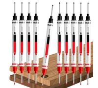 Precision Marker Set - Deep Hole Tool Pen, 6.38 Inch Waterproof Carpenter Marker, Construction Tool with Long Nib Design, Woodworking Use with 21mm Reach Tip, Marking Tools Pen for Industrial Tasks