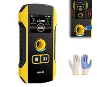Precision Metal Detector Wall Scanner with Positioning Hole, 3-in-1 Wall Detector Scanner for Detects Inside Wire, Deep Metal, Water Pipe, Floor Joists (Black)