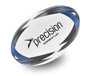 Precision Momentum Ballon d'entraînement de Rugby, Caoutchouc de qualité supérieure, Cousu à la Main, Prise en Main par Tous Les Temps, Extra Fort, idéal pour Les Clubs et Les écoles