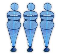 Precision Play Lot de 3 mannequins Pop-up pour Joueurs de Football, entraînement de Coups francs, Bleu, 170 cm
