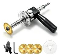 Precision PVC Inside Pipe Cutter Tool with Diamond Cutting Disc (Black) | Aluminum Alloy Body, Scale Ruler, Adjustable Positioning Depth, Spring Hexagonal Handle for Various Pipes, Marble, Tiles, Etc