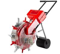 Precision Seed Sower & Fertilizer Applicator - Garden Push Seeder Planter for Corn Cotton Soybean Peanut, Hand-Push Roller Seeder(10 Mouths)