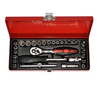 PRECISION STEEL Coffret cliquet + Douilles 1/4". 29 pièces