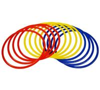 Precision Training Cerceaux d'agilité pour Hommes, Rouge/Jaune/Bleu, 45 cm