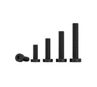 PrecisionFix Grade 8.8 Steel Black Hex Hexagon Socket Thin Low Short Profile Head Allen Cap Screw(25mm,M8 (5Pcs))