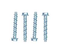 PrecisionFix Lot de 5 vis autotaraudeuses hexagonales auto-coupantes for béton, ciment, clous d'expansion, M6(75MM_M6)