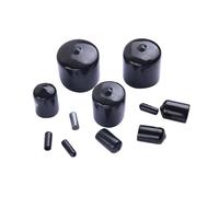PrecisionFix Soft Sheath Rubber End Caps Cover Silicone Cap Black Sleeve Seals Cable Wire Plastic Thread(Black,HR-1.5 400pcs)