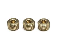 PrecisionGeek Bouchon d'obturation 1/8" NPT Laiton Filetage Externe Douille, Bouchons Filetés - Lot de 3 pcs