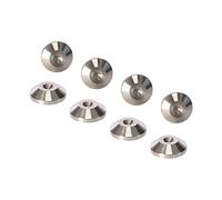 PrecisionGeek® - Contre-Pointes de découplage HiFi Ø 20 mm - Acier Inoxydable - Forme Conique - Supports antivibrations pour Enceintes, amplificateurs, caissons de Basses et Barres de Son - Lot de 8