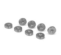 PrecisionGeek® - Coupelles de découplage HiFi Ø 16 mm - Acier Inoxydable - Forme Mince - Supports pour Pointes d’Enceintes, subwoofers et amplificateurs - Lot de 8