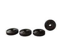 PrecisionGeek - Écrous Moletés/Adaptateur d'Écrou de Blocage de Molette Femelle, Plat DIN 467 - Acier Oxydé M4 x 4mm, diamètre 16mm (Lot de 4 pièces)