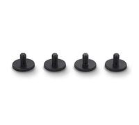 PrecisionGeek Grande tête Moleté Pouce vis Aluminium Noir M6 x 10mm - Lot de 4