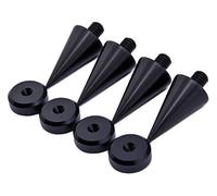 PrecisionGeek - Grandes Pointes de Haut-Parleur en Aluminium anodisé Noir M8, cône de 20 mm de diamètre, Coussinets de Haut-parleurs de 20 mm de diamètre avec Bords de Finition chanfreinés