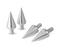 Precisiongeek - Grandes Pointes de Haut-Parleur en Aluminium M8, 15 mm de Long avec cône de 20 mm de diamètre et 37 mm de Longueur - Lot de 4 Pointes