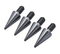 PrecisionGeek Lot de 4 pics en aluminium gris M6 pour haut-parleur | Diamètre 10 mm × Cône 20 mm | Pieds d'isolation Hi-Fi usinés CNC