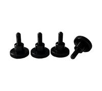 Precisiongeek Lot de 4 vis moletées M4 en aluminium noir DIN 464 M4 x 10 mm Aluminium noir
