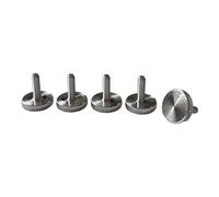 PrecisionGeek Lot de 5 vis moletées M3 x 10 mm, aluminium, 12 mm de diamètre, plates, droites, moletées DIN 653 M3 x 10 mm (5 pièces)