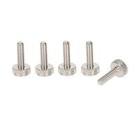 PrecisionGeek Lot de 5 vis moletées M6 en aluminium - Argenté - 15 mm de long