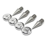PrecisionGeek - M6 Haut-Parleur Pointes + Contre-Pointes (Ø10mmx20mm | Ø20mm x 8mm O | Aluminium/INOX)