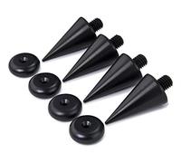 PrecisionGeek - M6 Haut-Parleur Pointes + Contre-Pointes (Ø20mmx37mm | Ø20mm x 8mm O | Aluminium Noir)