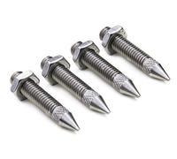 PrecisionGeek - M6 Pointes de Haut-Parleur M6 x 35 mm | Acier Inoxydable -Lot de 4- Pointes HiFi Antivibrations et Pieds d’Isolation pour Enceintes, Caissons,Amplificateurs,Platines et Supports Audio