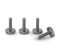 Precisiongeek Moleté Pouce vis acier inoxydable M5 x 19mm - Lot de 4
