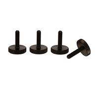 PrecisionGeek Moleté Pouce Vis Acier Noirci M4 x 20mm DIN 653 - Lot de 4