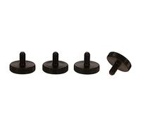 PrecisionGeek Moleté Pouce Vis Acier Noirci M4 x 8mm DIN 653 - Lot de 4