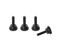 PrecisionGeek Moleté Pouce vis/Vis d'épaule Acier Noirci M8 x 19mm L-28mm Lot de 4