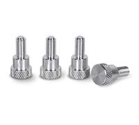 PrecisionGeek Moleté Pouce vis/Vis d'épaule Aluminium M5 x 10mm L-20mm Lot de 4