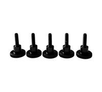 PrecisionGeek Moleté Pouce vis/Vis d'épaule Aluminium Noir DI 464 M3 x 8mm L-15 mm Lot de 5