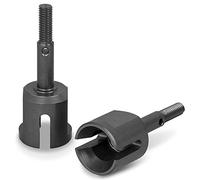 PrecisionGeek - Pièces de Rechange pour axe de Roue en Aluminium anodisé Gris, Joint de fusée de Direction en Alliage Compatible avec Tamiya TT01 TT01E TT02 TT02B 1/10 RC Touring Car - Lot de 2