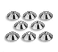 PrecisionGeek | Pointes de découplage HiFi pour Haut-parleurs (Ø20 mm | Forme de cône | Aluminium) - Pieds d’Isolation Audio pour Enceintes, amplificateurs, caissons, Meubles et soundbars - Lot de 8