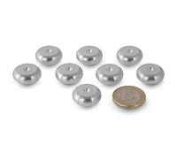 PrecisionGeek | Pointes de découplage HiFi pour Haut-parleurs (Ø20 mm | Forme Ronde | Aluminium) - Pieds d’Isolation Audio pour Enceintes, amplificateurs, caissons de Basses et soundbars - Lot de 8