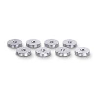 PrecisionGeek - Pointes de découplage pour Haut-parleurs (Ø20 mm | Forme Mince | Aluminium, Lot de 8) - Pointes HiFi antivibrations pour Enceintes, subwoofers, amplificateurs