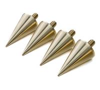 PrecisionGeek - Pointes de Haut-Parleur M6 Ø20mm x 37mm | Laiton - Lot de 4 - Pointes HiFi Antivibrations et Pieds d’Isolation en Laiton Massif pour Enceintes,Amplificateurs,Caissons et Supports Audio