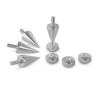 PrecisionGeek - Pointes et Contre-Pointes de Haut-Parleur M6 (Ø20x37 mm | Ø20x7 mm Moleté | Aluminium) - Lot de 4 Pointes + 4 Pads HiFi Antivibrations pour Enceintes, Amplificateurs et Subwoofers