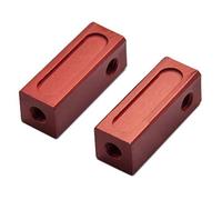 PrecisionGeek - Remplacement pour Les Supports de servo en Aluminium Tamiya 53596 (Courts) (TA03/TA04/TB01/TNS/TG10) en Aluminium anodisé Rouge (2 pièces)