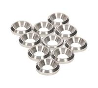 PrecisionGeek Rondelles à tête fraisée en aluminium M6 16 mm de diamètre - CNC en métal massif tourné 10 pièces