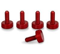 PrecisionGeek Vis à oreilles Aluminium M4 x 10mm Anodisé Rouge Lot de 5