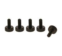 PrecisionGeek - Vis à oreilles noires en aluminium anodisé M3 x 10 mm plates moletées - Jeu de 5 pièces