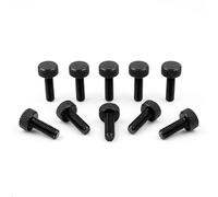 Precisiongeek Vis moletée M6 x 15 mm - Aluminium noir - Lot de 10 - Usinée CNC - Réglable à la main - Pour meubles, modélisme et mécanique - Fabriqué en UE