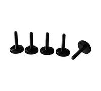 PrecisionGeek Vis moletées M3 x 15 mm en aluminium anodisé noir de 12 mm de diamètre, plat et droit, vis DIN 653 M3 x 15 mm (5 pièces)