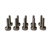 Precisiongeek - Vis moletées M5 x 15 mm, acier inoxydable, tête moletée 10 mm de diamètre - Lot de 10