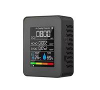Precisions 5 en 1 Analyseurs d'air CO2 HCHO TVOC Température Humidité Niveaux Multifonction Moniteur d'air Température Humidité Mètre