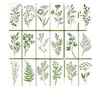 Precisions Cut Kit de pochoirs lavables en PET avec 18 modèles inspirés de la nature pour l'éducation créative