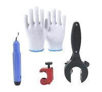 Precisions Pince à cliquet en cuivre pour tubes à paroi mince Comprend un outil d'ébavurage et des gants (0,6 cm à 2,8 cm) Outil de coupe de tuyau à cliquet