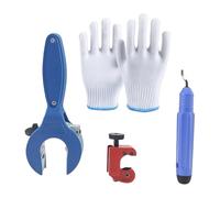 Precisions Pince à cliquet en cuivre pour tubes à paroi mince Comprend un outil d'ébavurage et des gants (0,6 cm à 2,8 cm) Outil de coupe de tuyau à cliquet