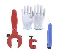 Precisions Pince à cliquet en cuivre pour tubes à paroi mince Comprend un outil d'ébavurage et des gants (0,6 cm à 2,8 cm) Ciseaux à cliquets